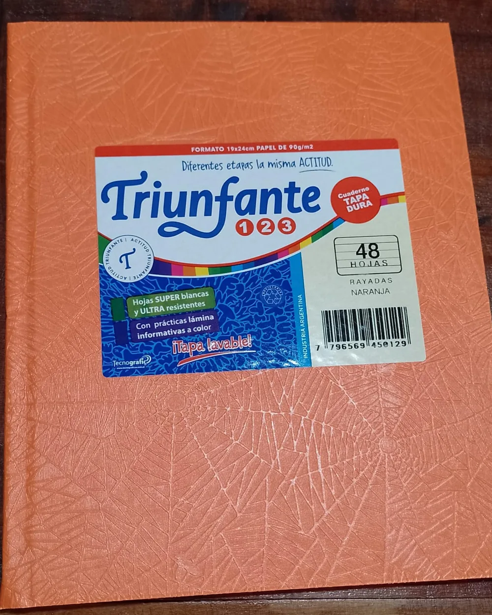 Cuaderno de tapa dura de 48 hojas